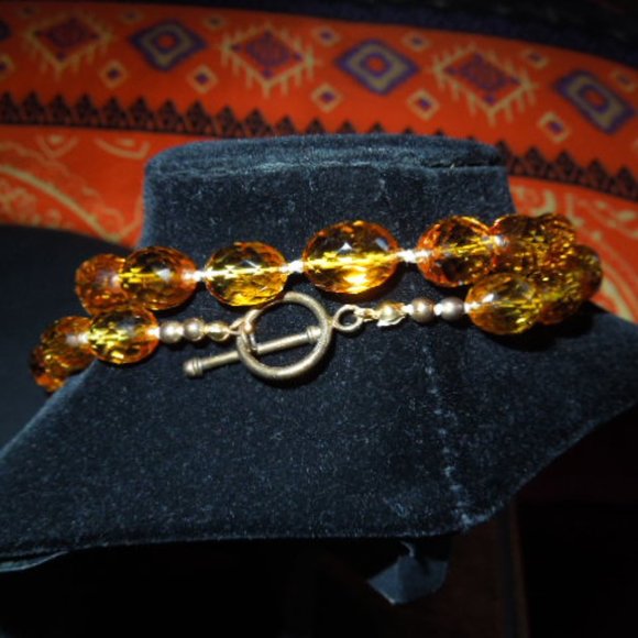 NIB Citrine Necklace, Bracelet & Earring Set - Picture 5 of 13